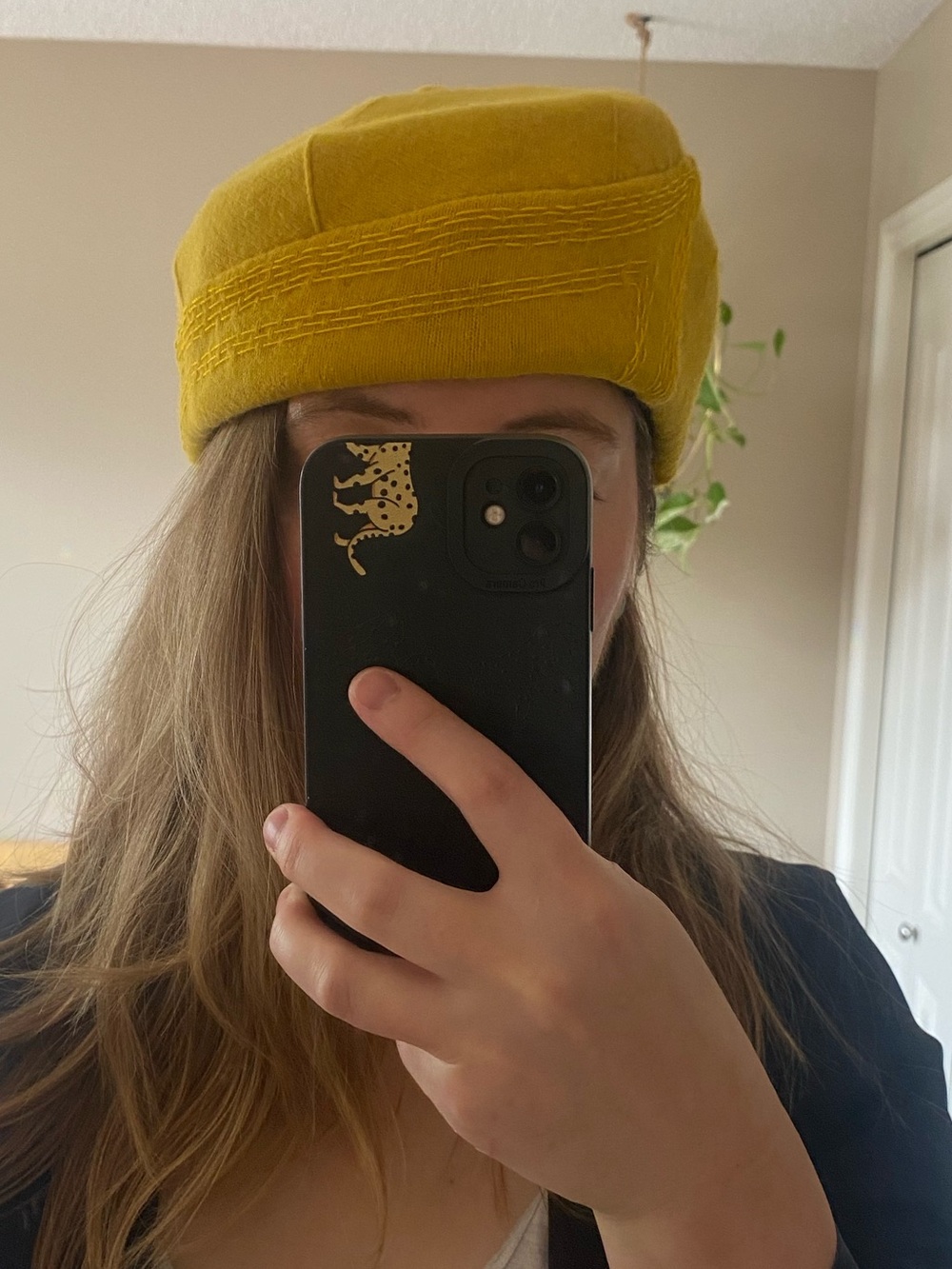 Italian hat in mustard yellow